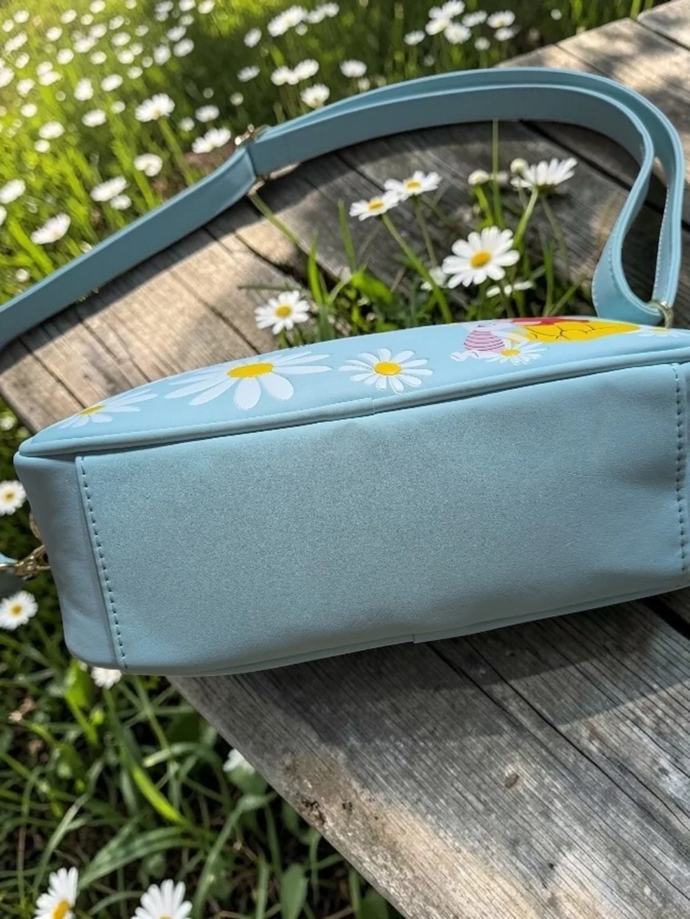 Disney Light Blue Eeyore Crossbody Bag with Hunny Cardholder and Plush Charm